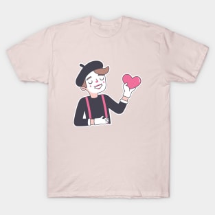 Cute Mime Heart My Heart T-Shirt